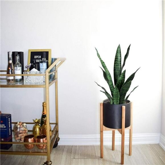 Artificial snake plant 22 inch tall potted fake sansevieria agave home office de - Picture 2 of 7